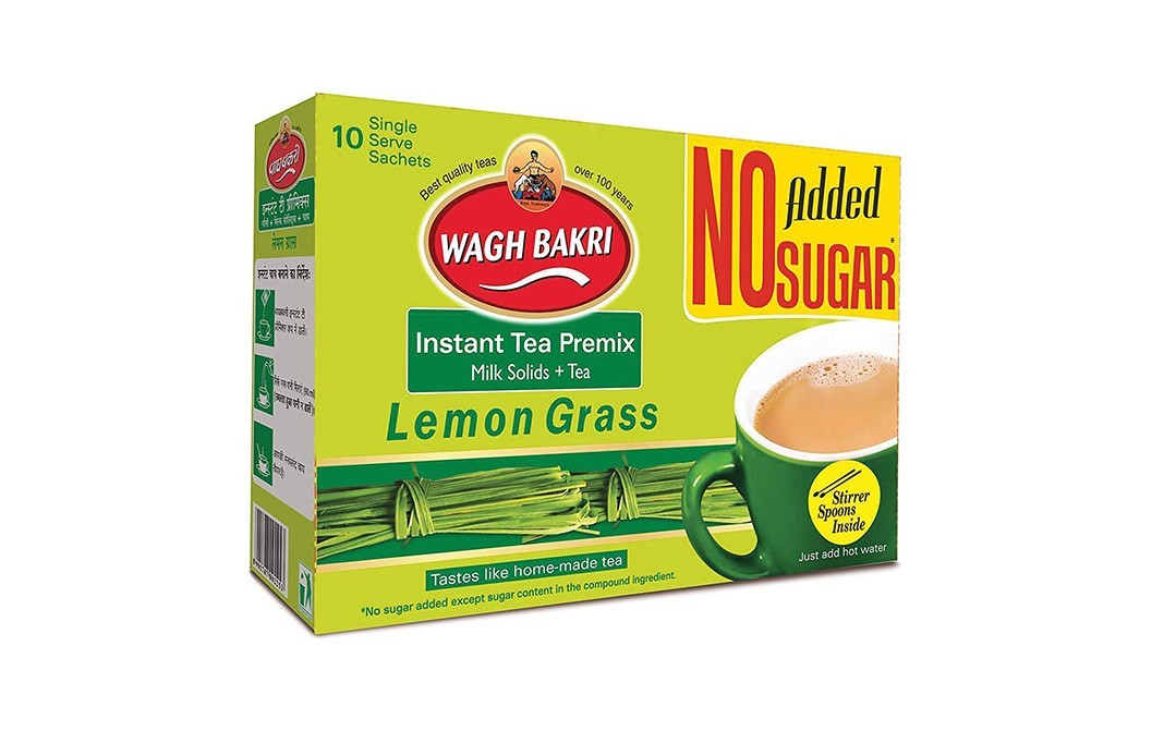 Wagh Bakri Instant Tea Premix Lemon Grass (Milk Solids + Tea)   Box  80 grams